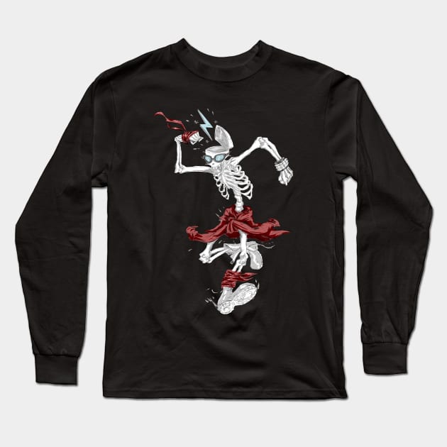 Punk Skeleton Long Sleeve T-Shirt by BRed_BT